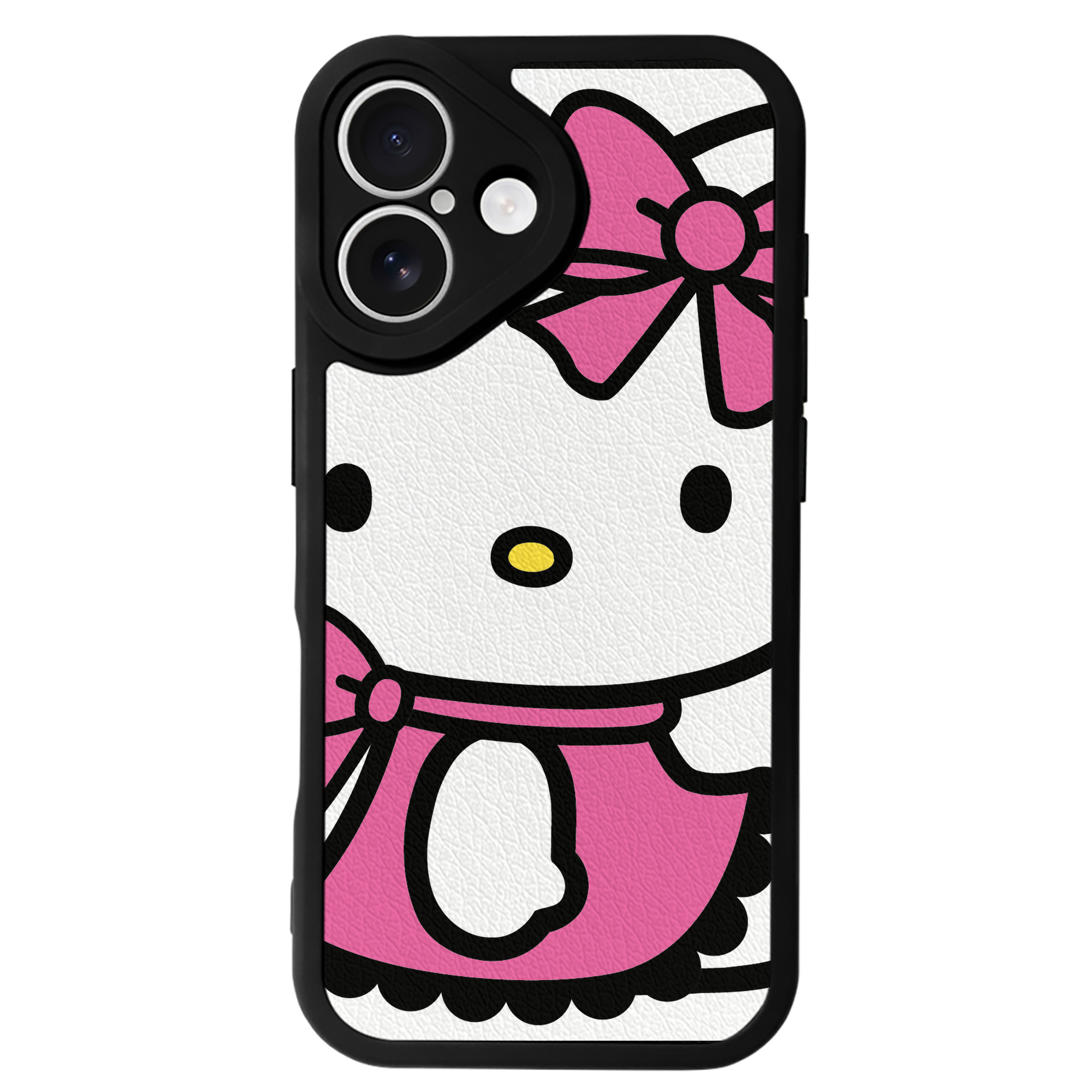 （画像用） Hello Kitty ハローキティ 【iPhone 16シリーズ対応】シリコンスマホケース（レザー調） 材質：シリコン